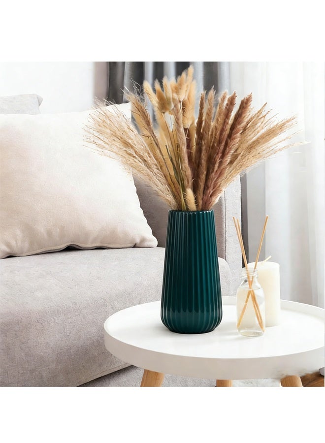 Matte Green Ceramic Vase, Small Cute Flower Vase for Pampas Grass, Home, Living Room, Dining Table, Farmhouse, Office Decor, Bedroom, Table, and Kitchen Shelf ﻿ - Image 5